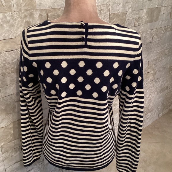 Anthropologie Sparrow Striped Polka Dot Sweater - Picture 5 of 11
